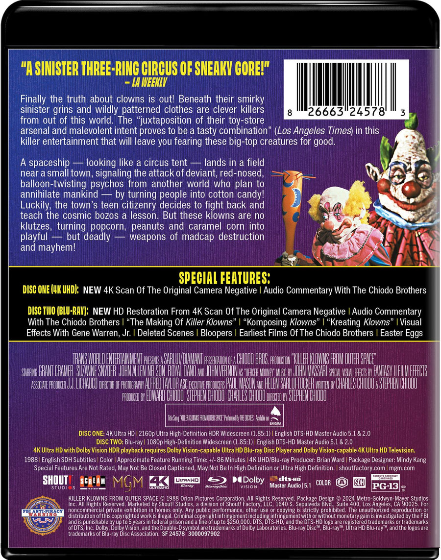 Killer Klowns From Outer Space [35th Anniversary Edition] [UHD]