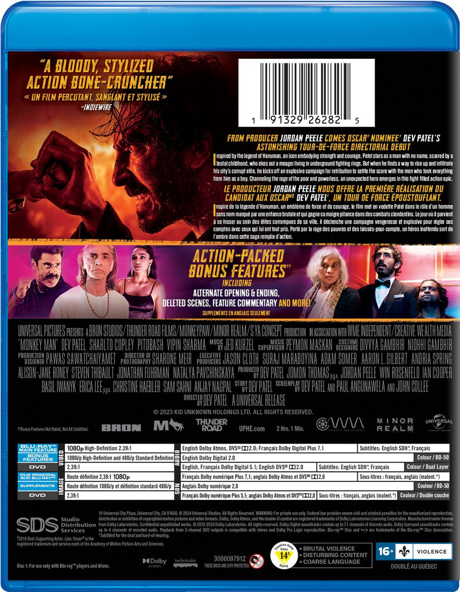 Monkey Man (Blu-ray + DVD) [Blu-Ray]