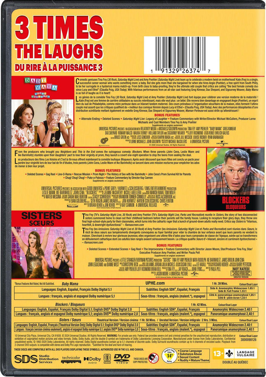 Baby Mama / Blockers / Sisters 3-Movie Collection [DVD]
