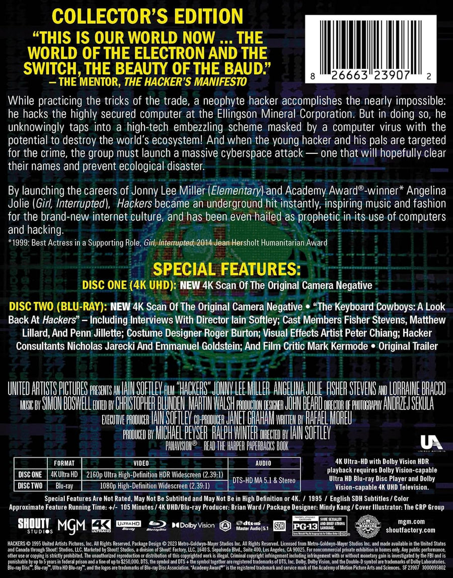 Hackers [Limited Edition Steelbook] (Limited Edition Steelbook) [UHD]