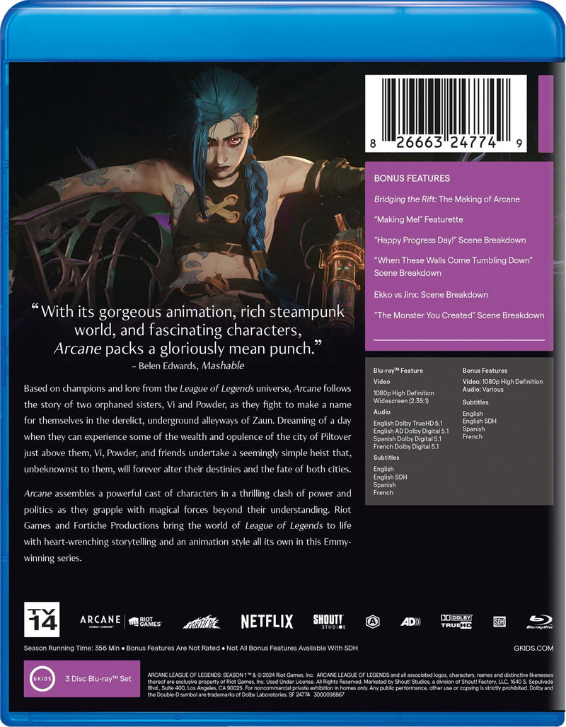 Arcane League of Legends: Season 1 (One) [Blu-ray]