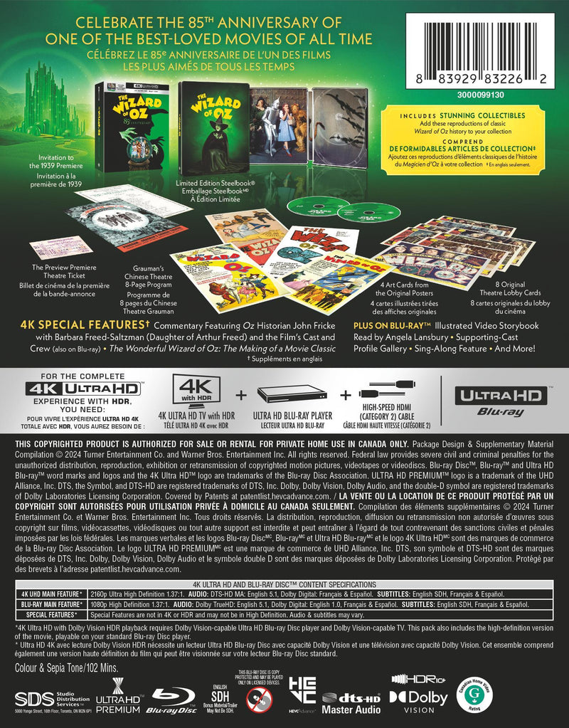 Wizard of OZ: 85th Anniversary Theater Edition (Steelbook) [UHD]