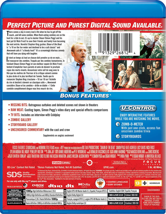 Shaun of the Dead (20th Anniversary Edition) [Blu-Ray]