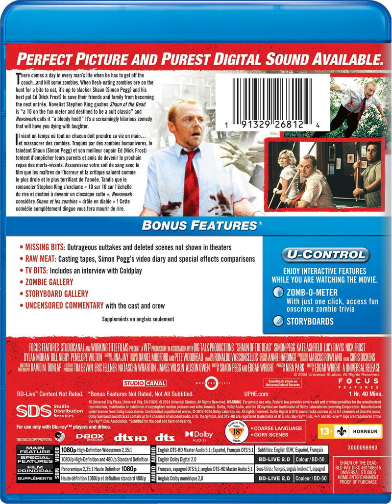 Shaun of the Dead (20th Anniversary Edition) [Blu-Ray]
