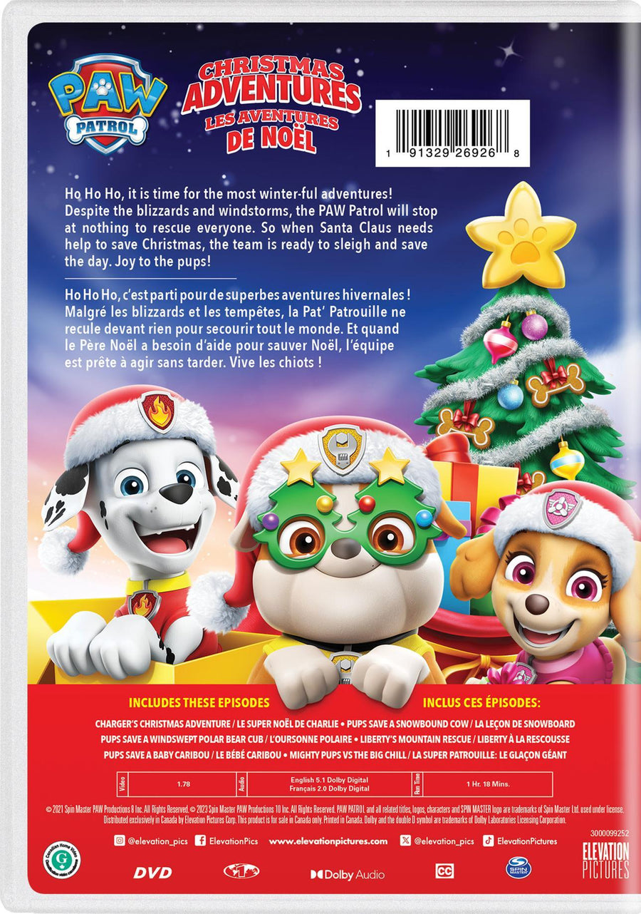 PAW Patrol: Christmas Adventures [DVD]