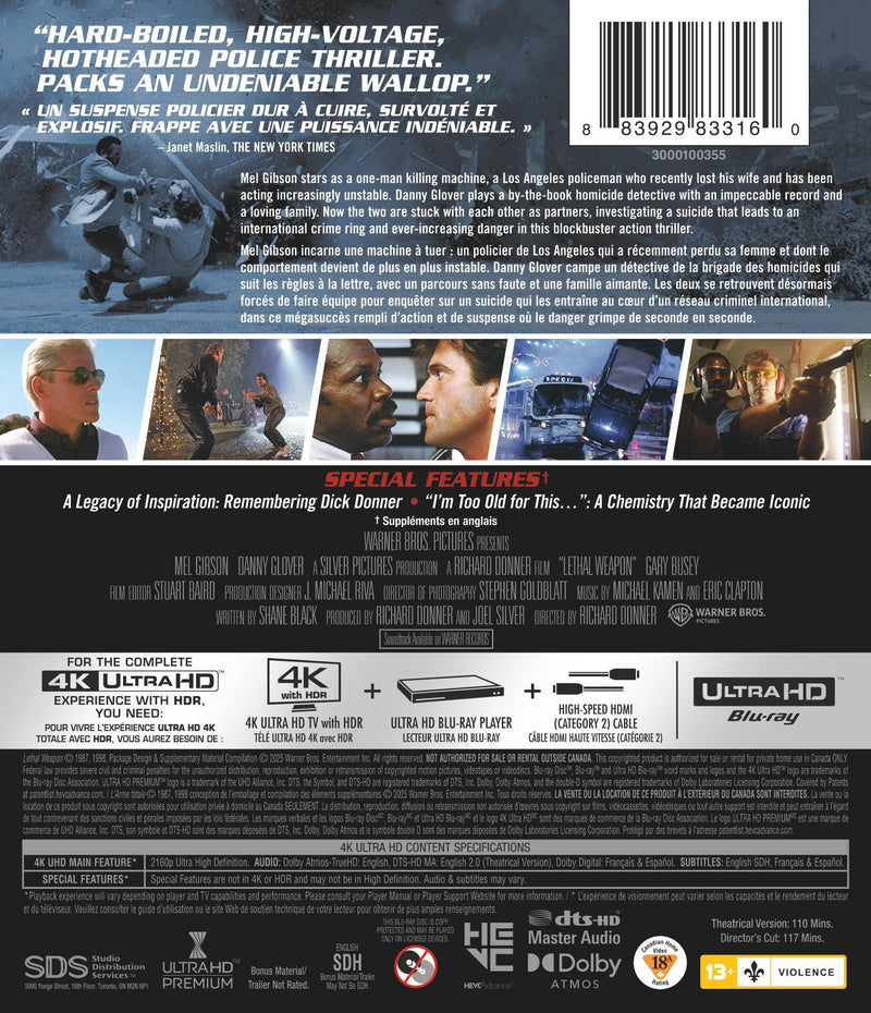 Lethal Weapon (Director's Cut & Theatrical) [UHD]