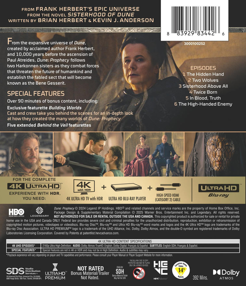 Dune: Prophecy: The Complete First Season [UHD]
