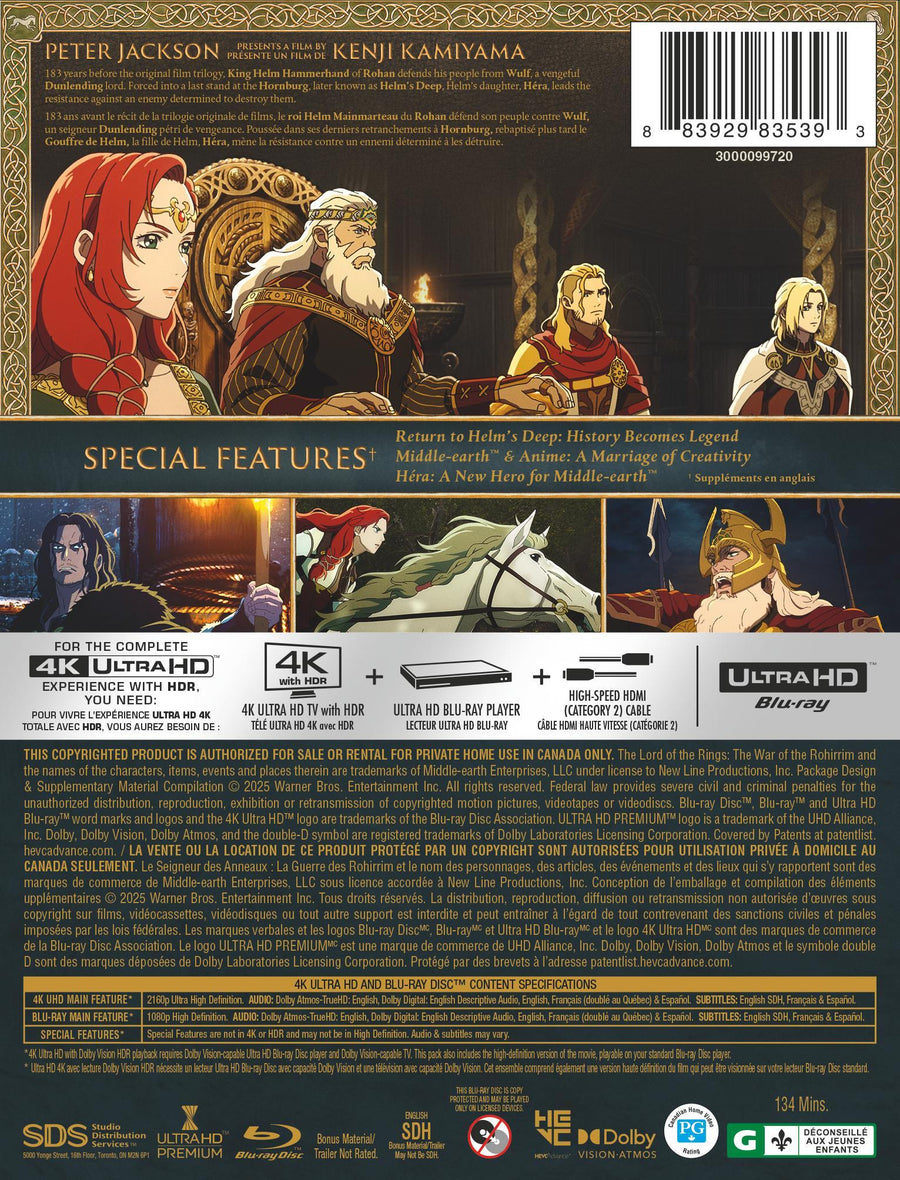 Lord of the Rings: The War of the Rohirrim (Limited Edition Steelbook) [UHD]