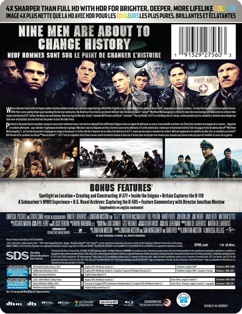 U-571 - Limited Edition Steelbook (25th Anniversary Edition) [UHD]