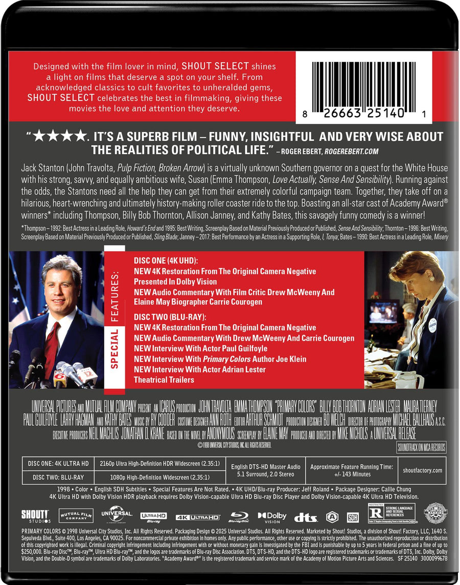 Primary Colors (Collector's Edition) [UHD]