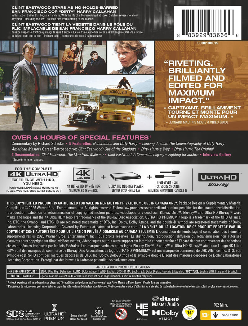 Dirty Harry - Limited Edition Steelbook [UHD]