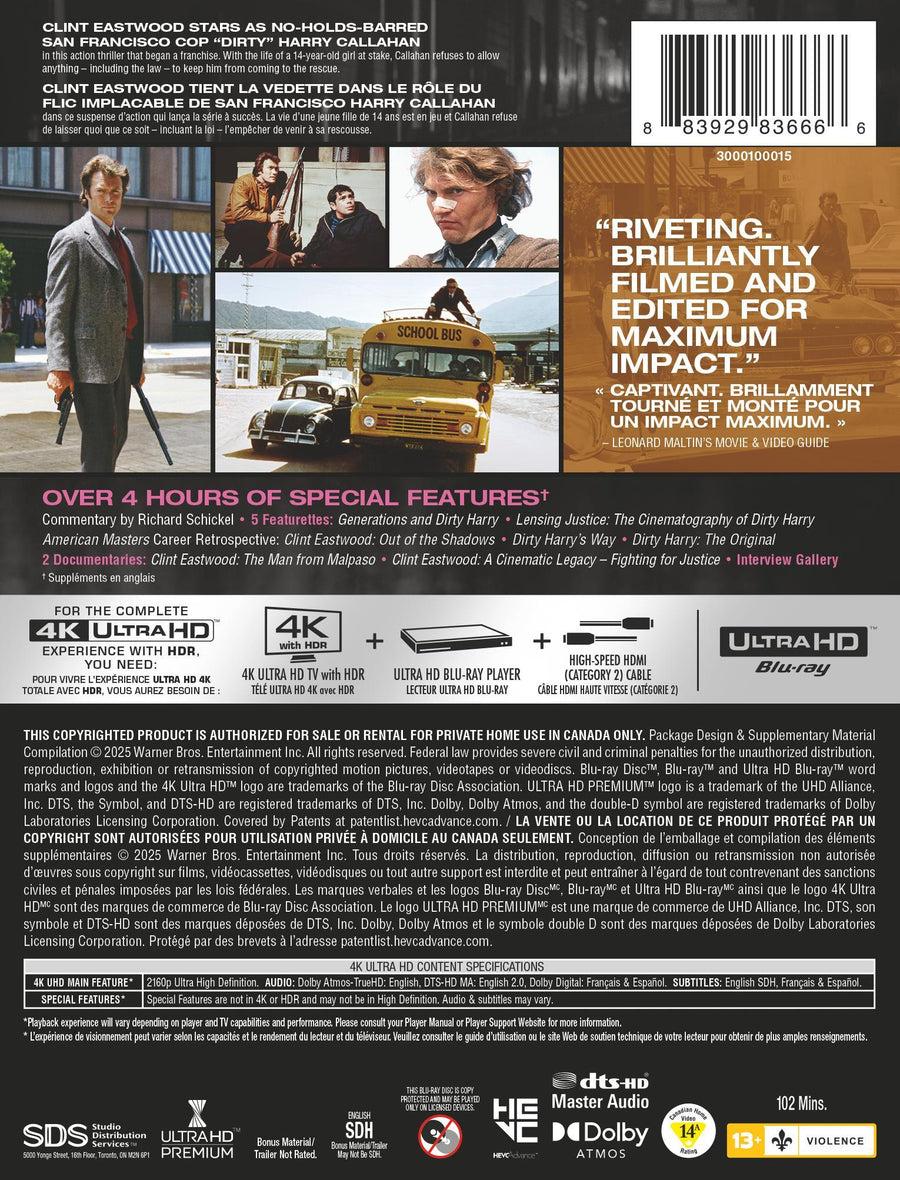 Dirty Harry - Limited Edition Steelbook [UHD]