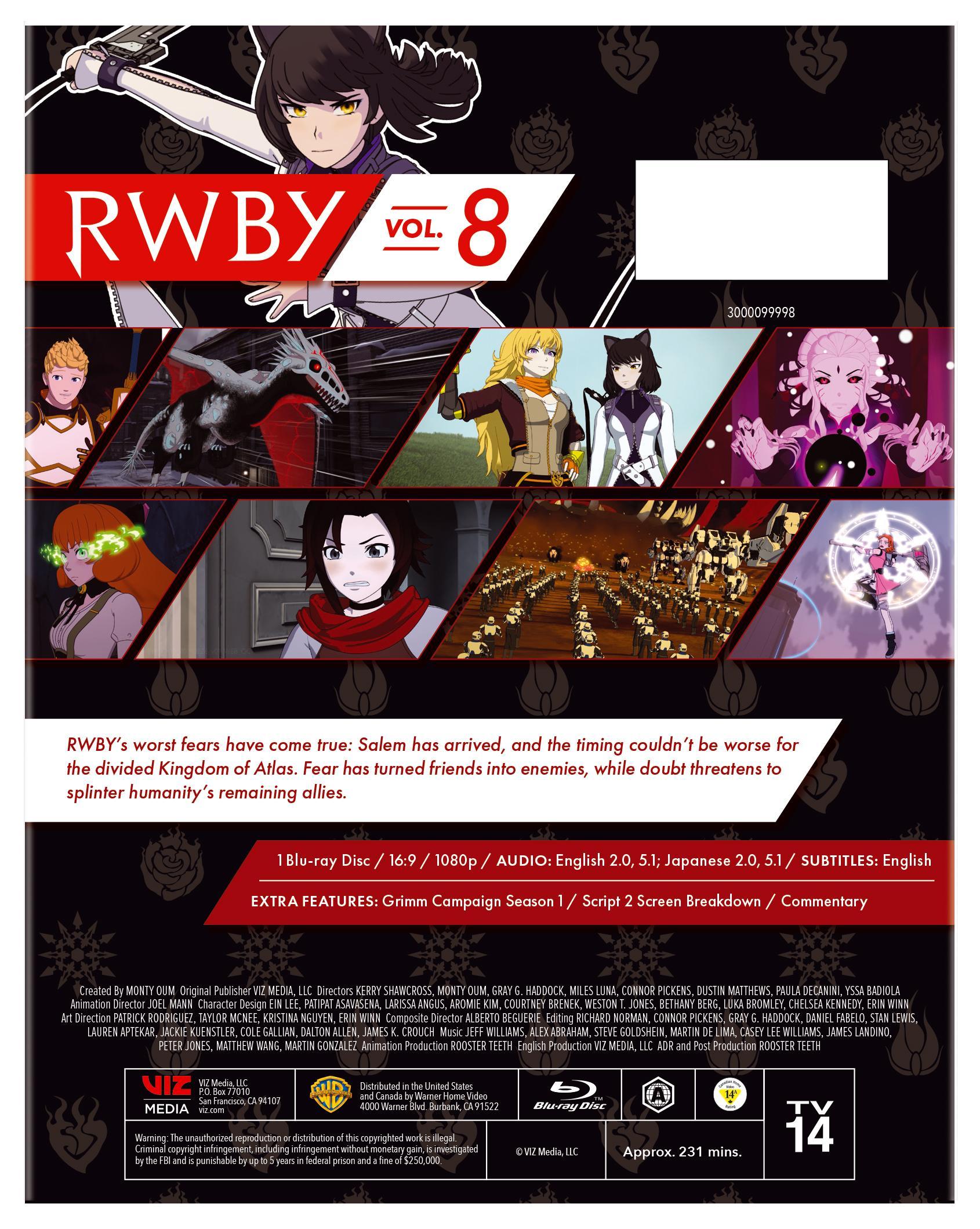 RWBY Volume 8 [Blu-ray] – GRUV Canada
