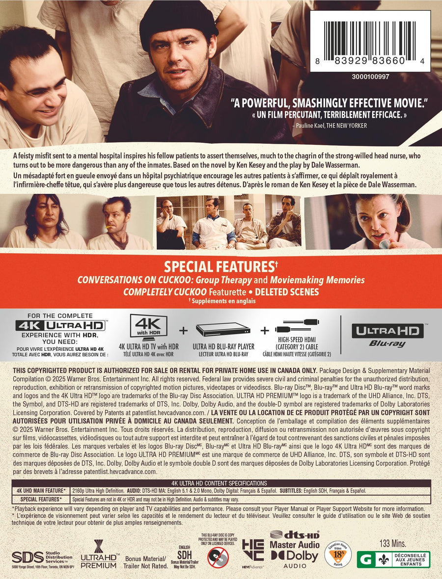 One Flew Over the Cuckoo's Nest - Limited Edition Steelbook [UHD]