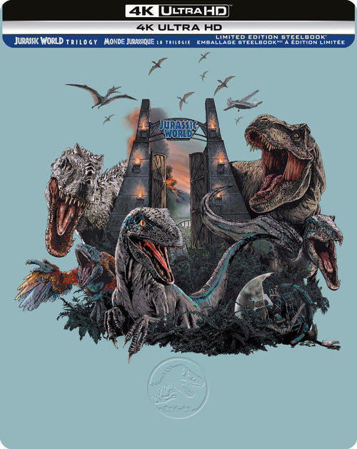 Jurassic World Trilogy (Jurassic World / Jurassic World: Fallen Kingdom / Jurassic World Dominion) (Limited Edition Steelbook) [UHD]