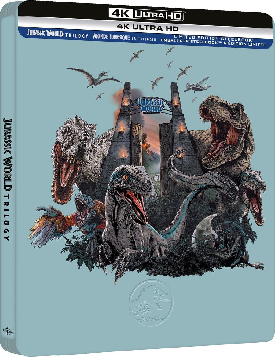 Jurassic World Trilogy (Jurassic World / Jurassic World: Fallen Kingdom / Jurassic World Dominion) (Limited Edition Steelbook) [UHD]