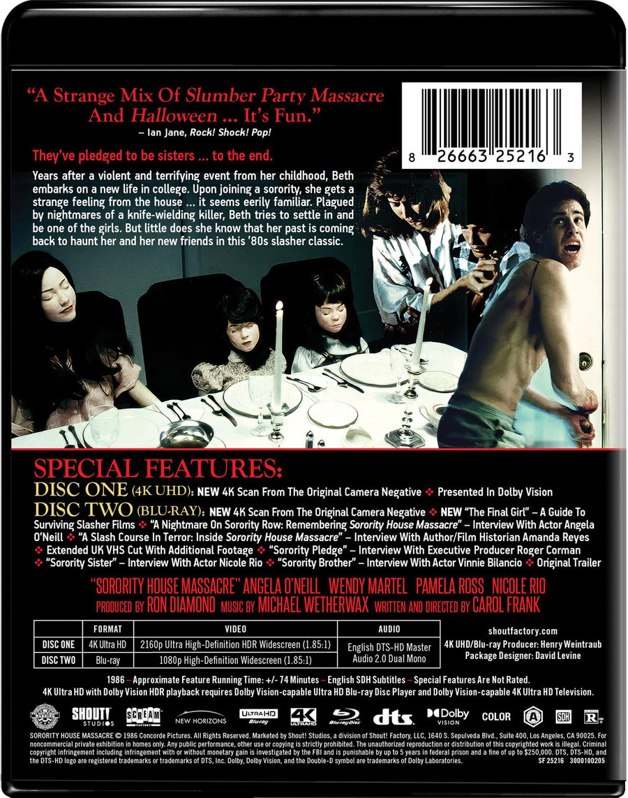 Sorority House Massacre (Collector's Edition) [UHD]