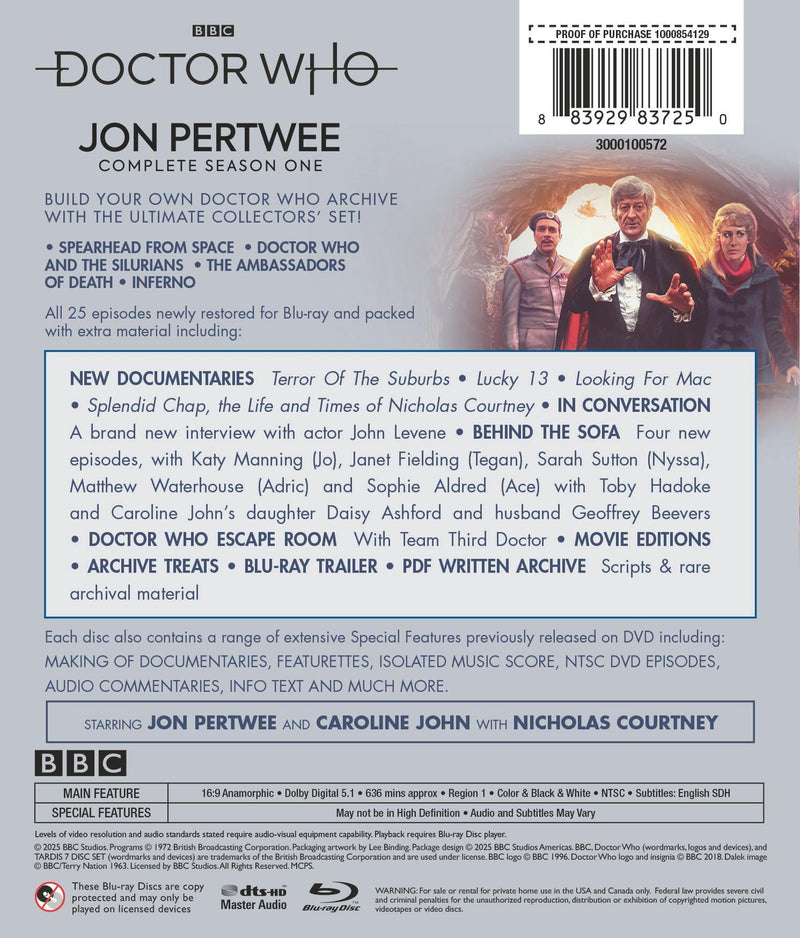 Doctor Who: Jon Pertwee Complete Series One [Blu-ray]