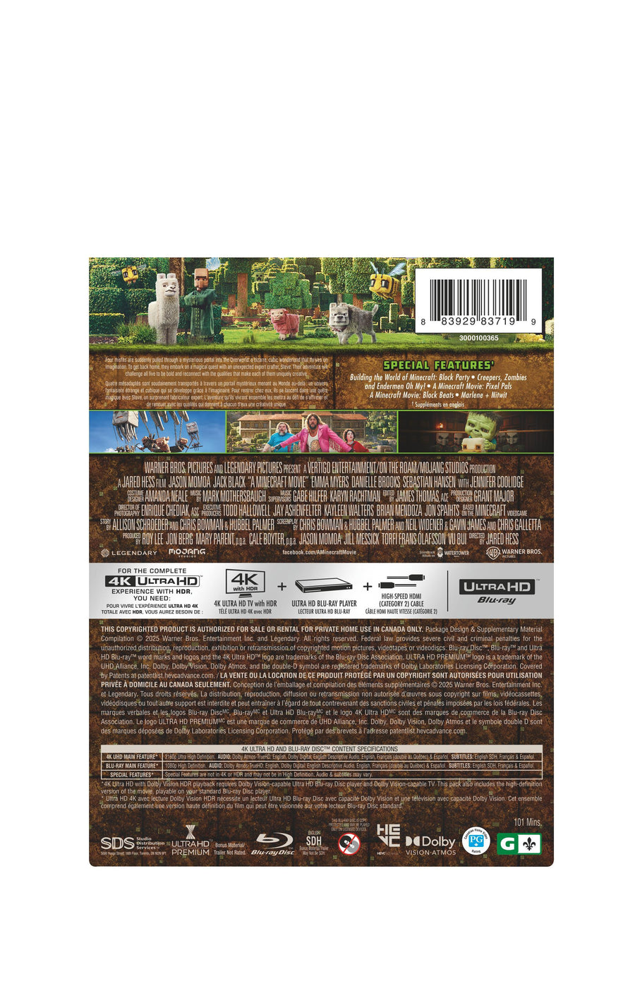 A Minecraft Movie (Limited Edition Steelbook) [UHD]