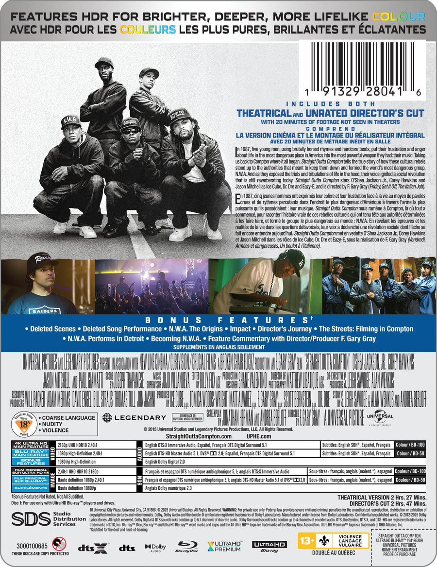 Straight Outta Compton - 10th Anniversary Limited Edition Steelbook (Limited Edition Steelbook) [UHD]