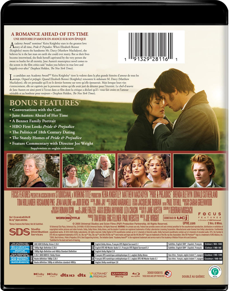 PRIDE & PREJUDICE (2005) (20th Anniversary Edition) [UHD]