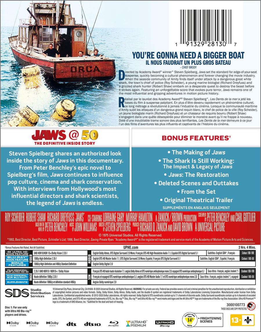 Jaws (4K Ultra HD + Blu-ray) [UHD]
