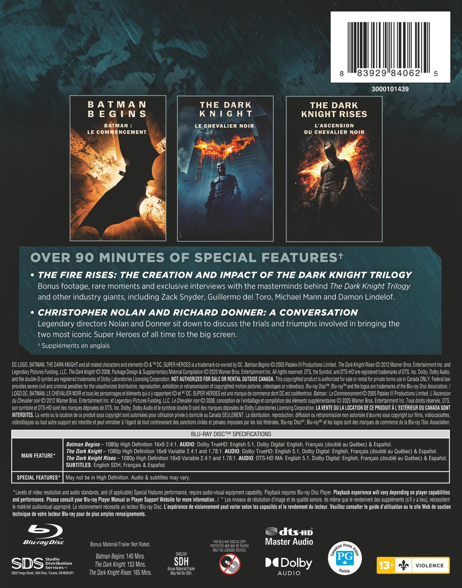 The Dark Knight Trilogy [Blu-ray]