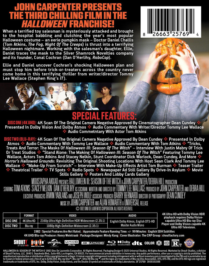 Halloween III: Season of the Witch (Limited Edition Steelbook ) [UHD]