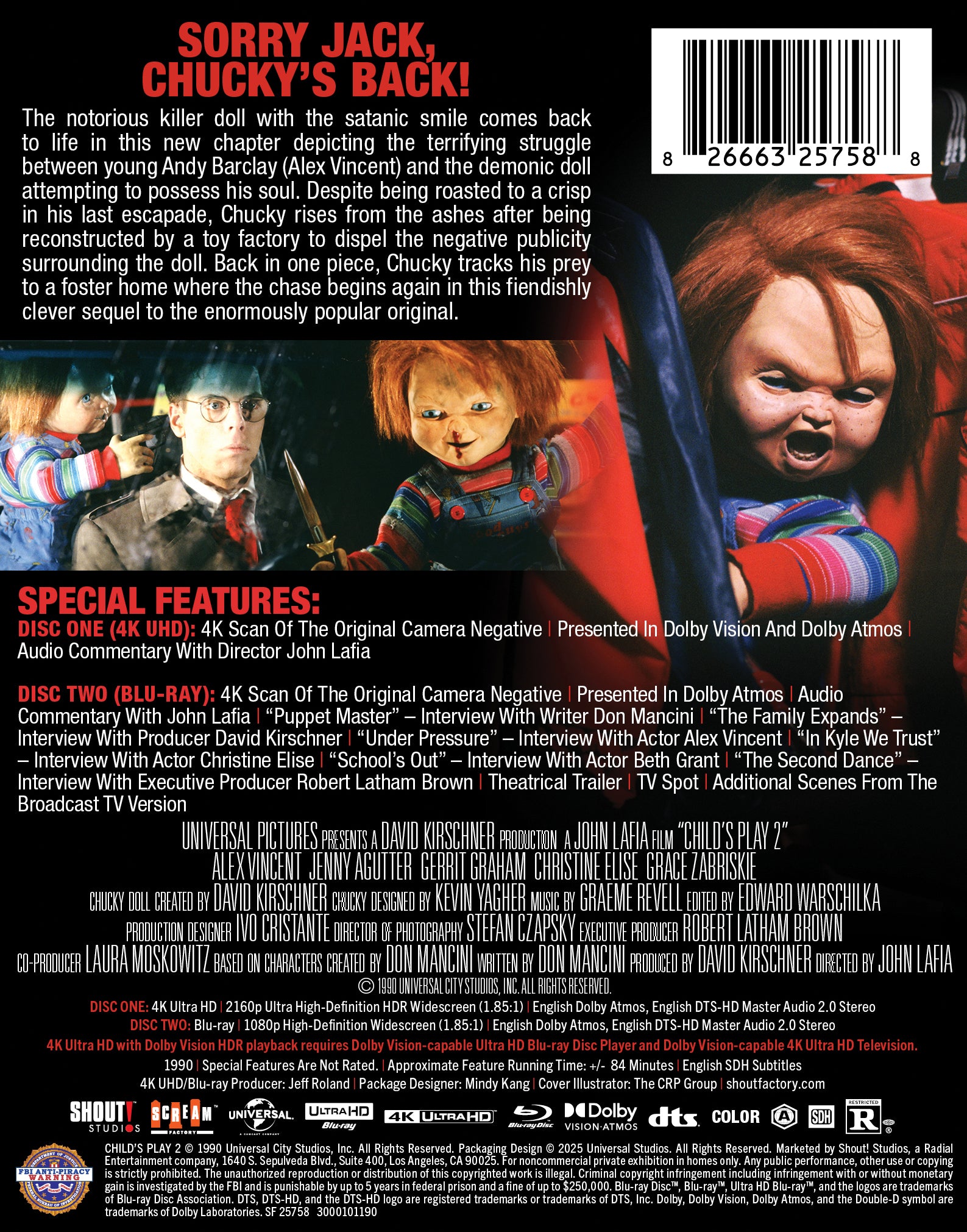 Child's Play 2 (Limited Edition Steelbook ) [UHD]