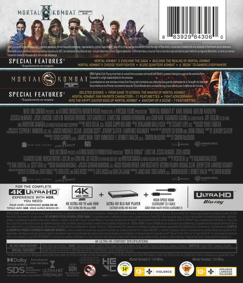Mortal Kombat 2-Film Collection [UHD]