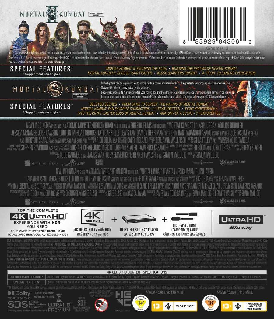 Mortal Kombat 2-Film Collection [UHD]