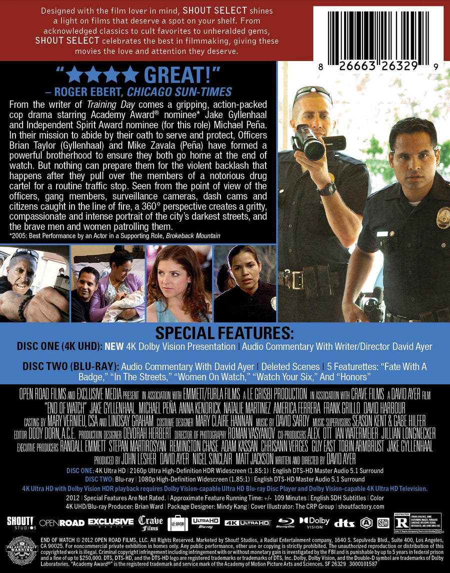 End of Watch - Limited Edition Steelbook [UHD]