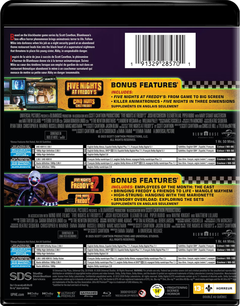 Five Nights at Freddy's 2-Movie Collection [UHD]