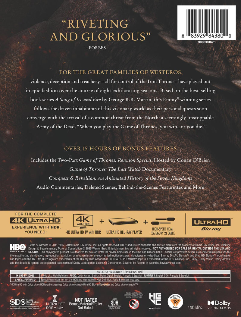 Game of Thrones: The Complete Collection - Repackaged [UHD]