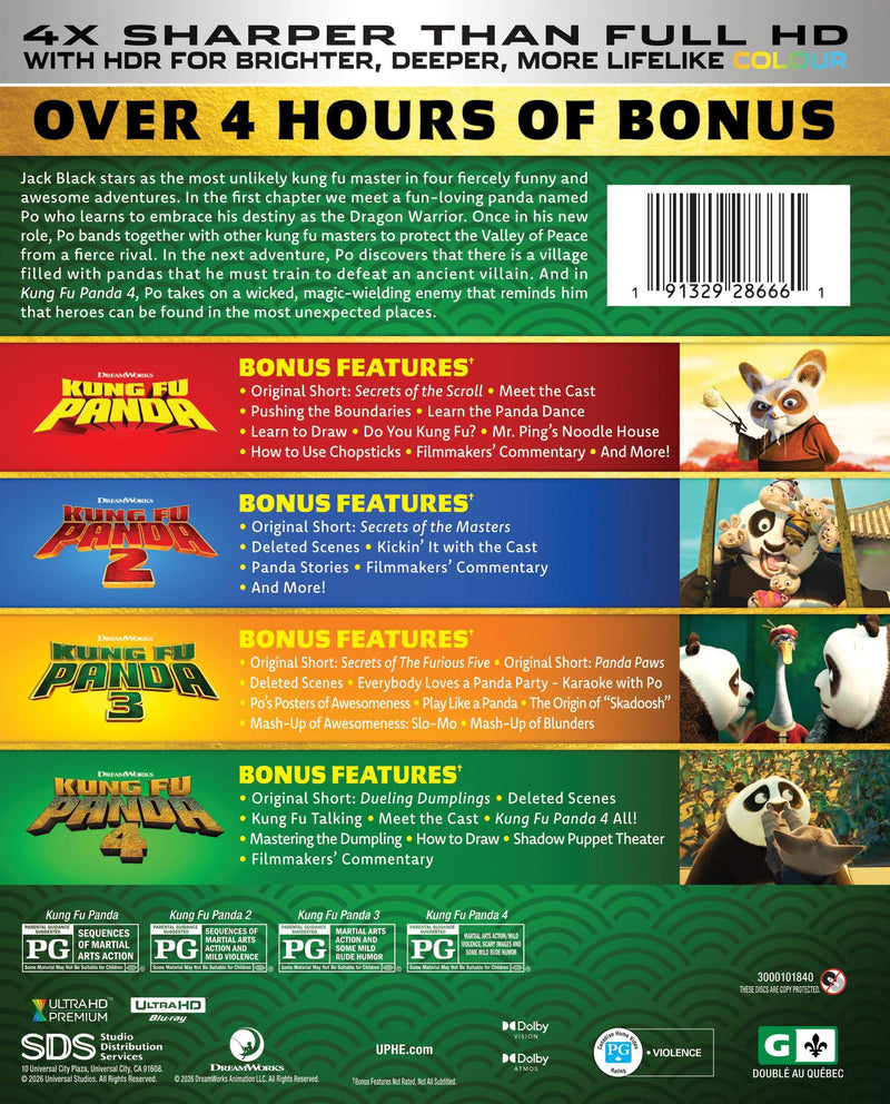 Kung Fu Panda: 4-Movie Collection [UHD]
