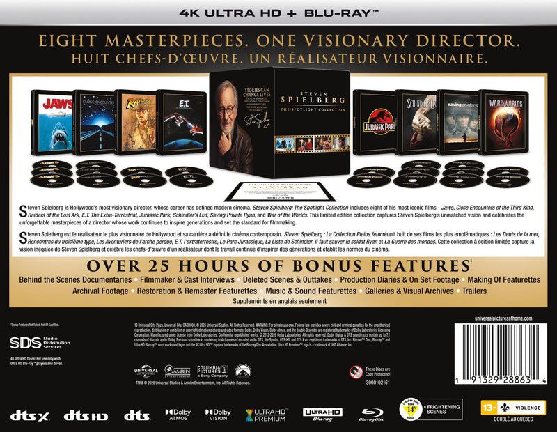 Steven Spielberg: The Spotlight Collection - Limited Edition Steelbook Library Case [UHD]