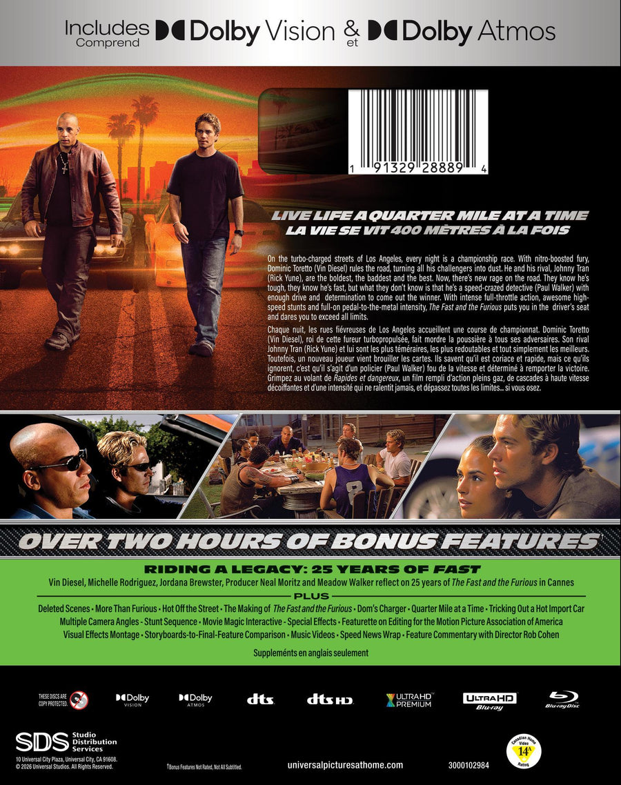The Fast and The Furious  (25th Anniversary Edition) [UHD]