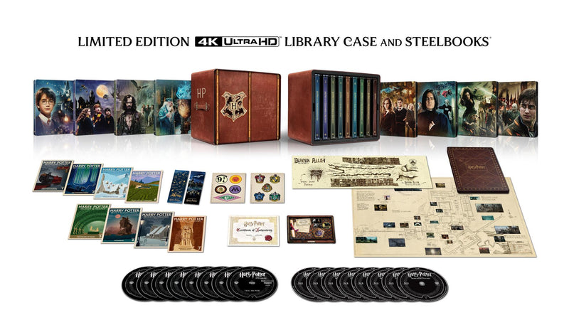 Harry Potter 8-Film Collection Library Case (Limited Edition Steelbook ) [UHD]