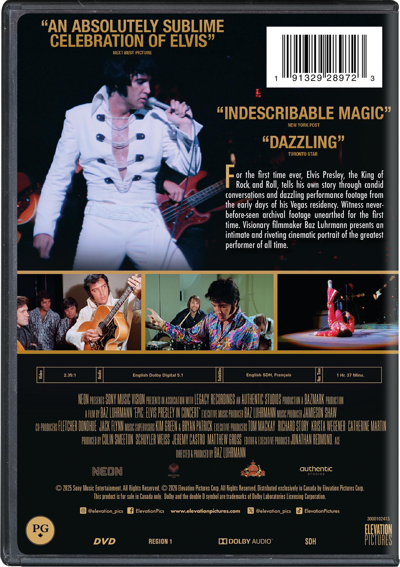 EPiC: Elvis Presley in Concert [DVD]