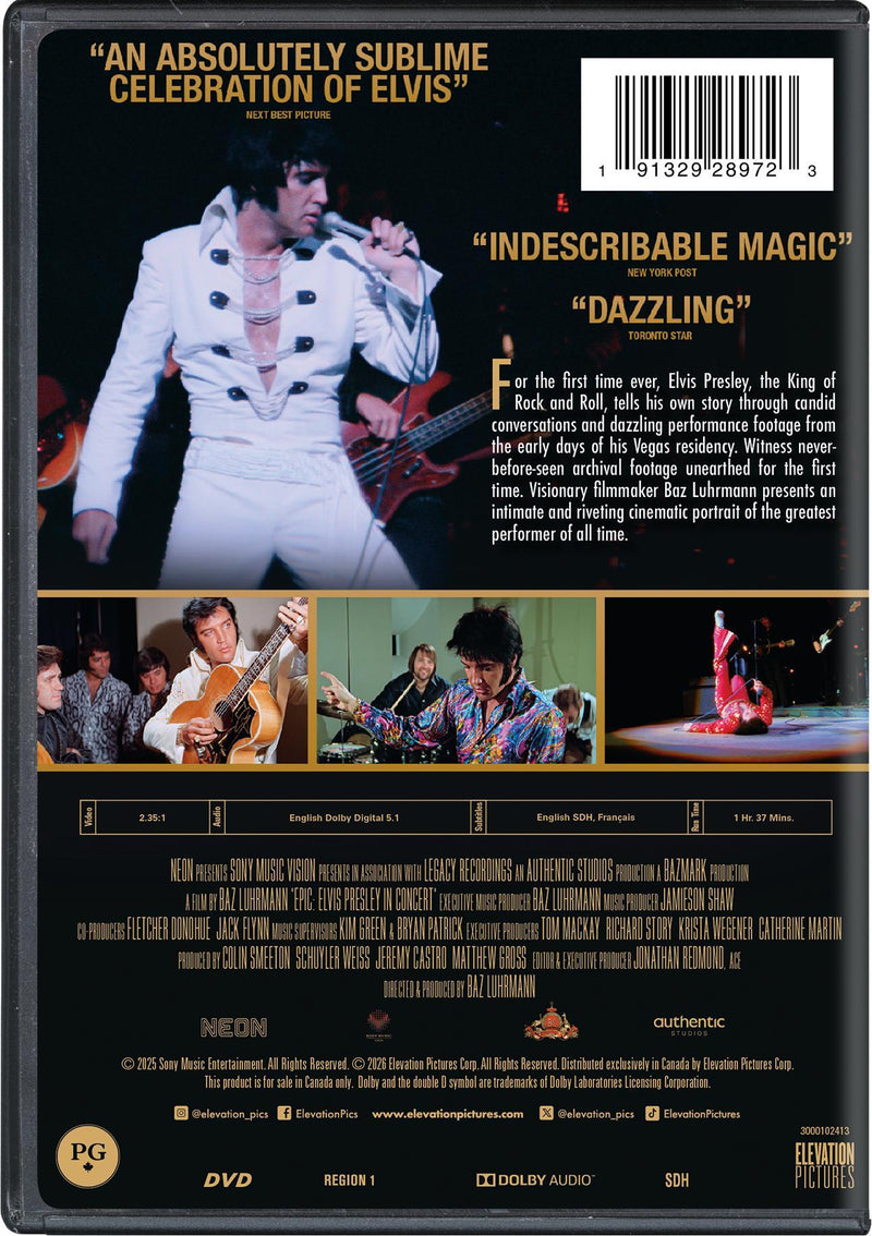 EPiC: Elvis Presley in Concert [DVD]