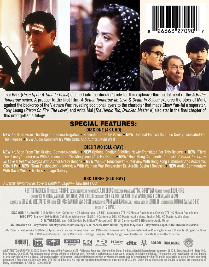 A Better Tomorrow III: Love & Death in Saigon - Limited Edition Steelbook [UHD]