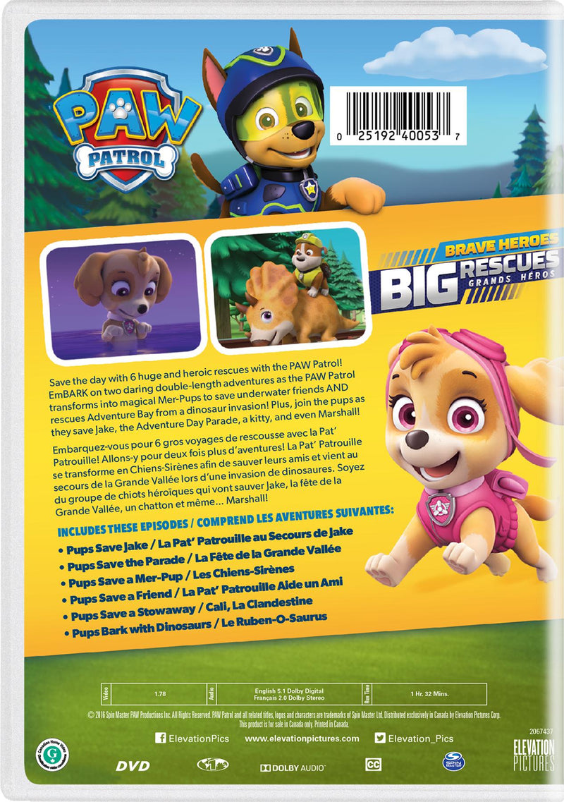 PAW Patrol: Brave Heroes Big Rescues [DVD]