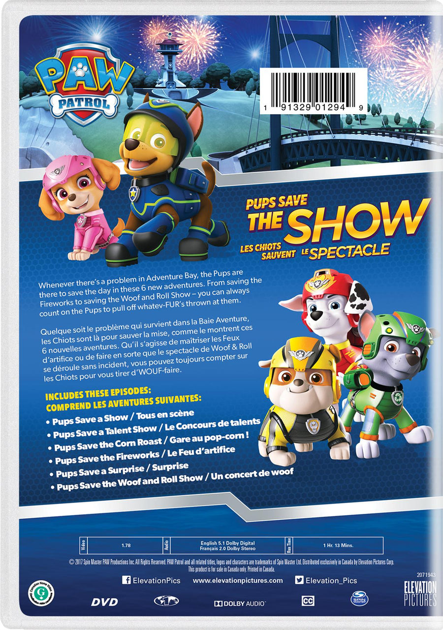PAW Patrol: Pups Save the Show [DVD]