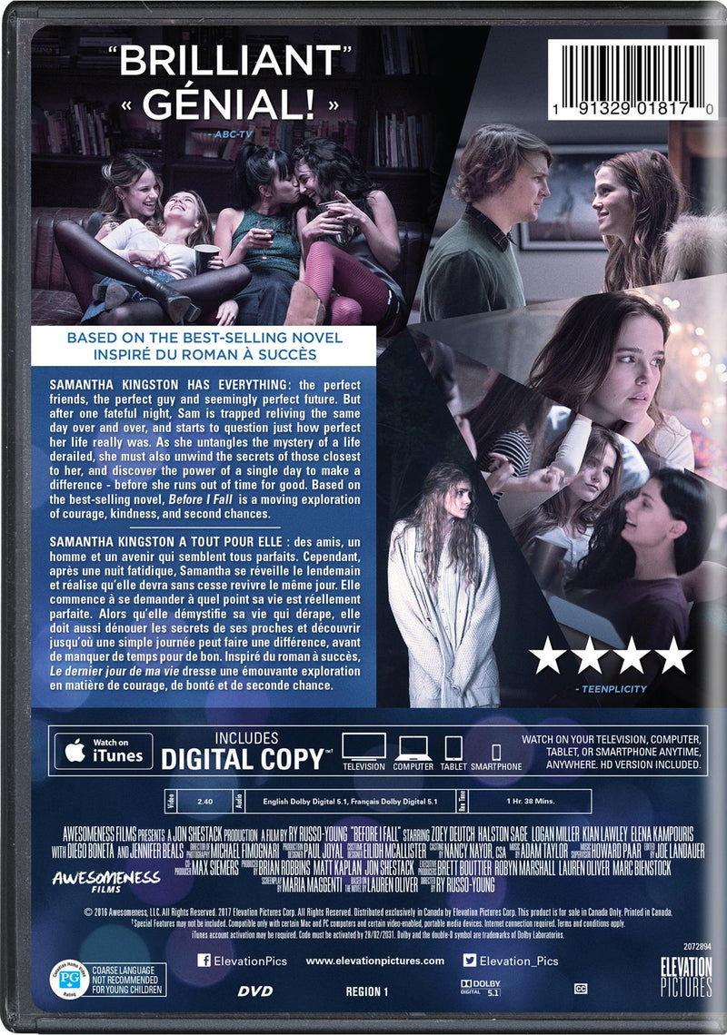 Before I Fall - DVD + Digital [DVD]