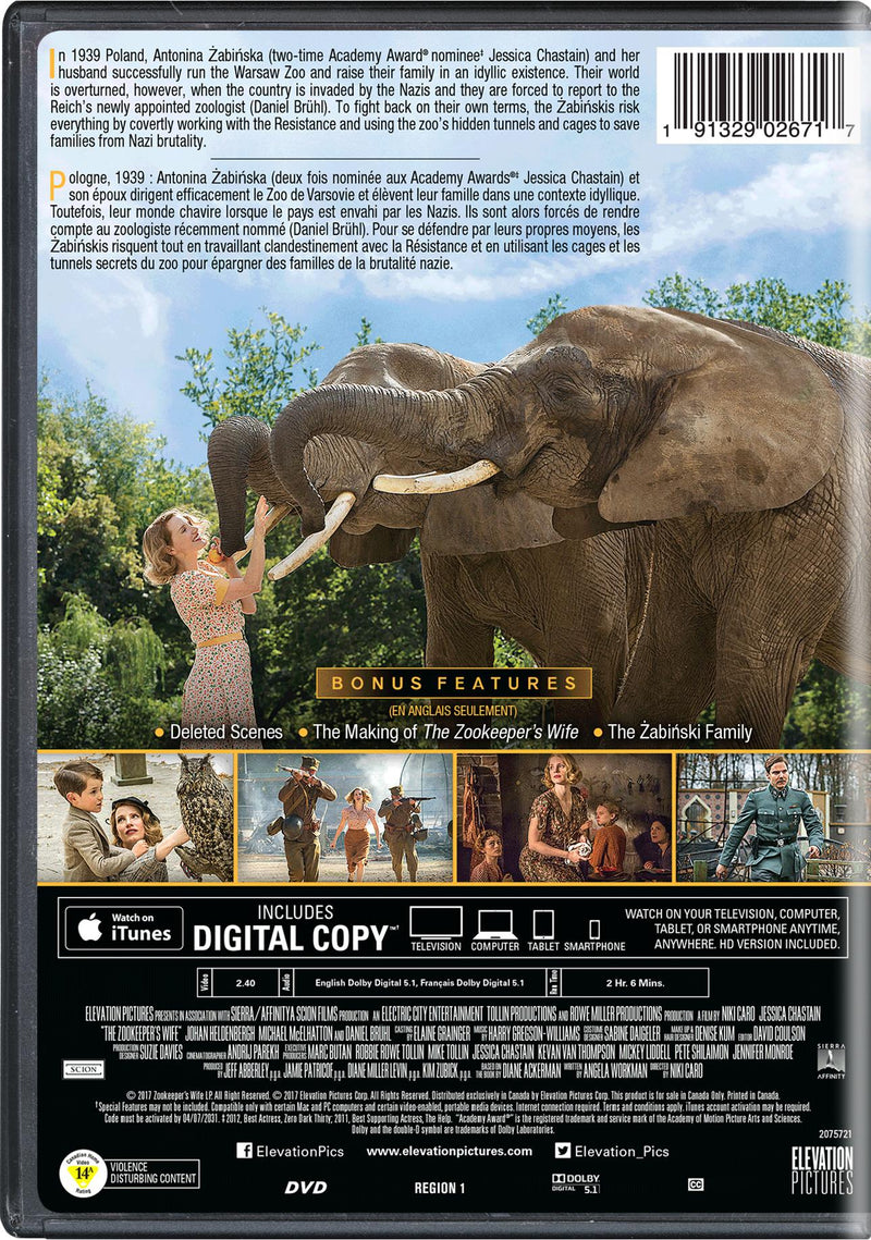 The Zookeeper's Wife - DVD + Digital [DVD]