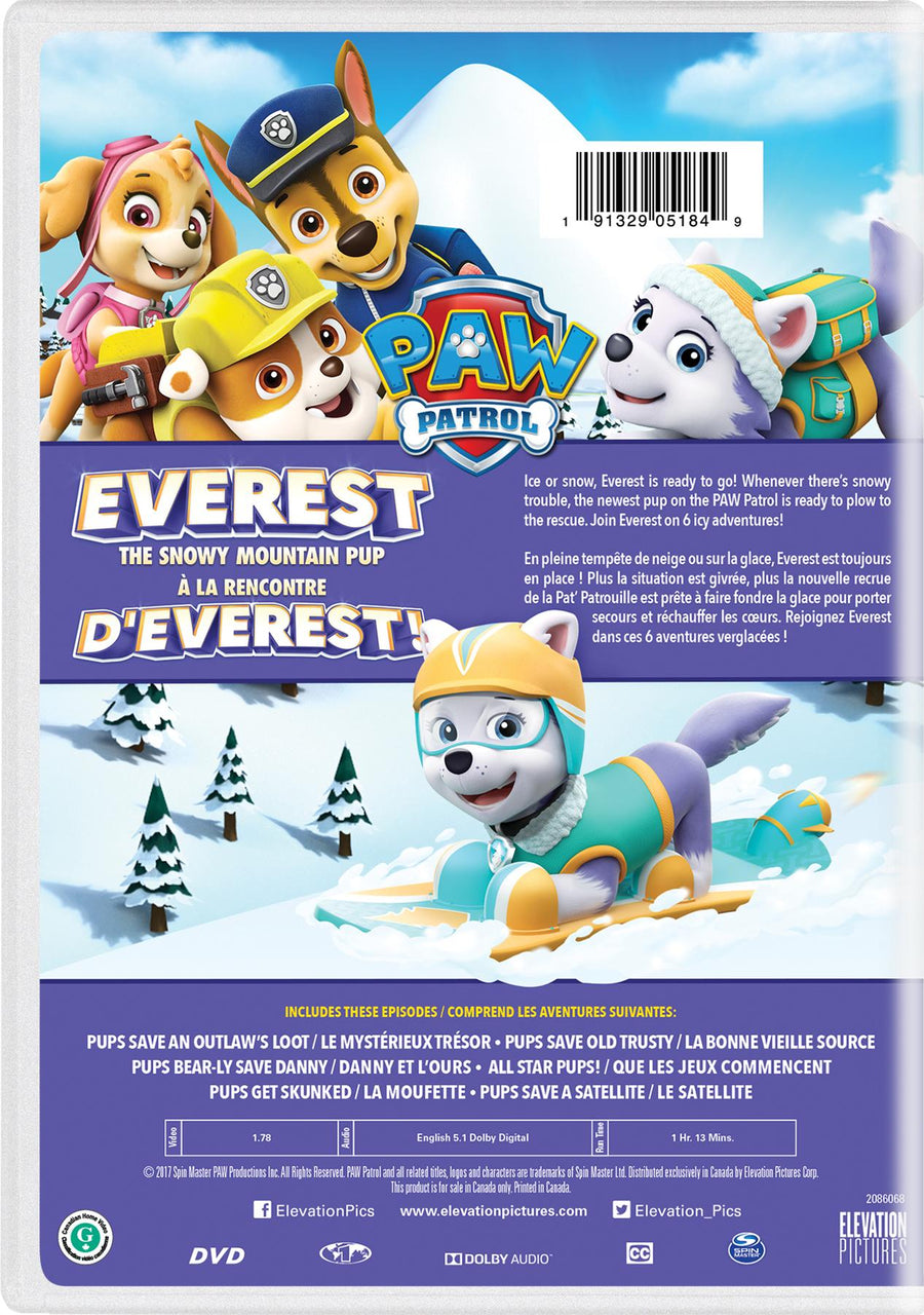 PAW Patrol: Everest - The Snowy Mountain Pup [DVD]