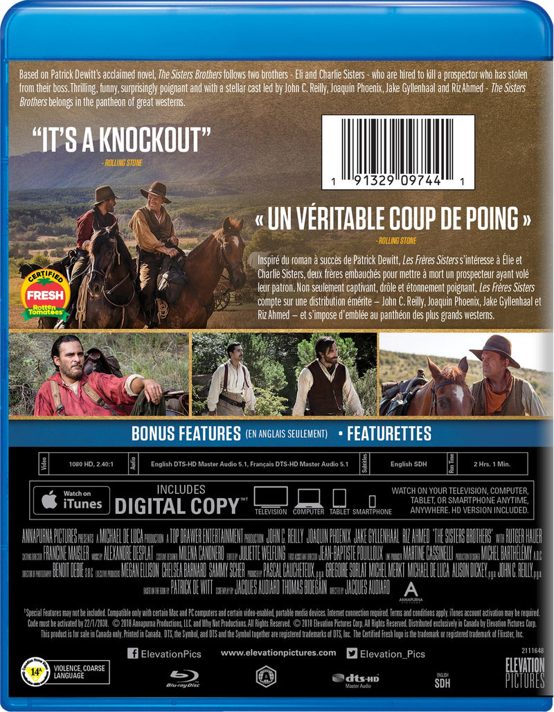The Sisters Brothers - Blu-ray + Digital [Blu-Ray]