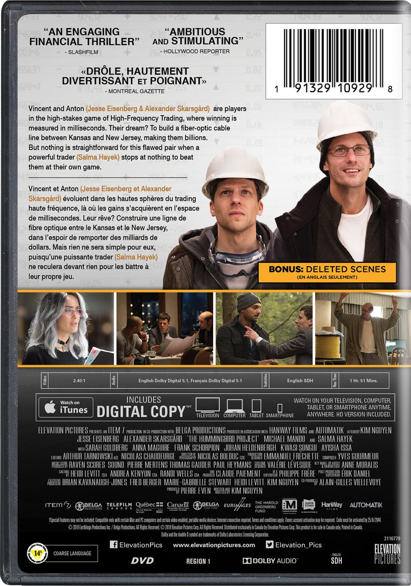 The Hummingbird Project - DVD + Digital [DVD]