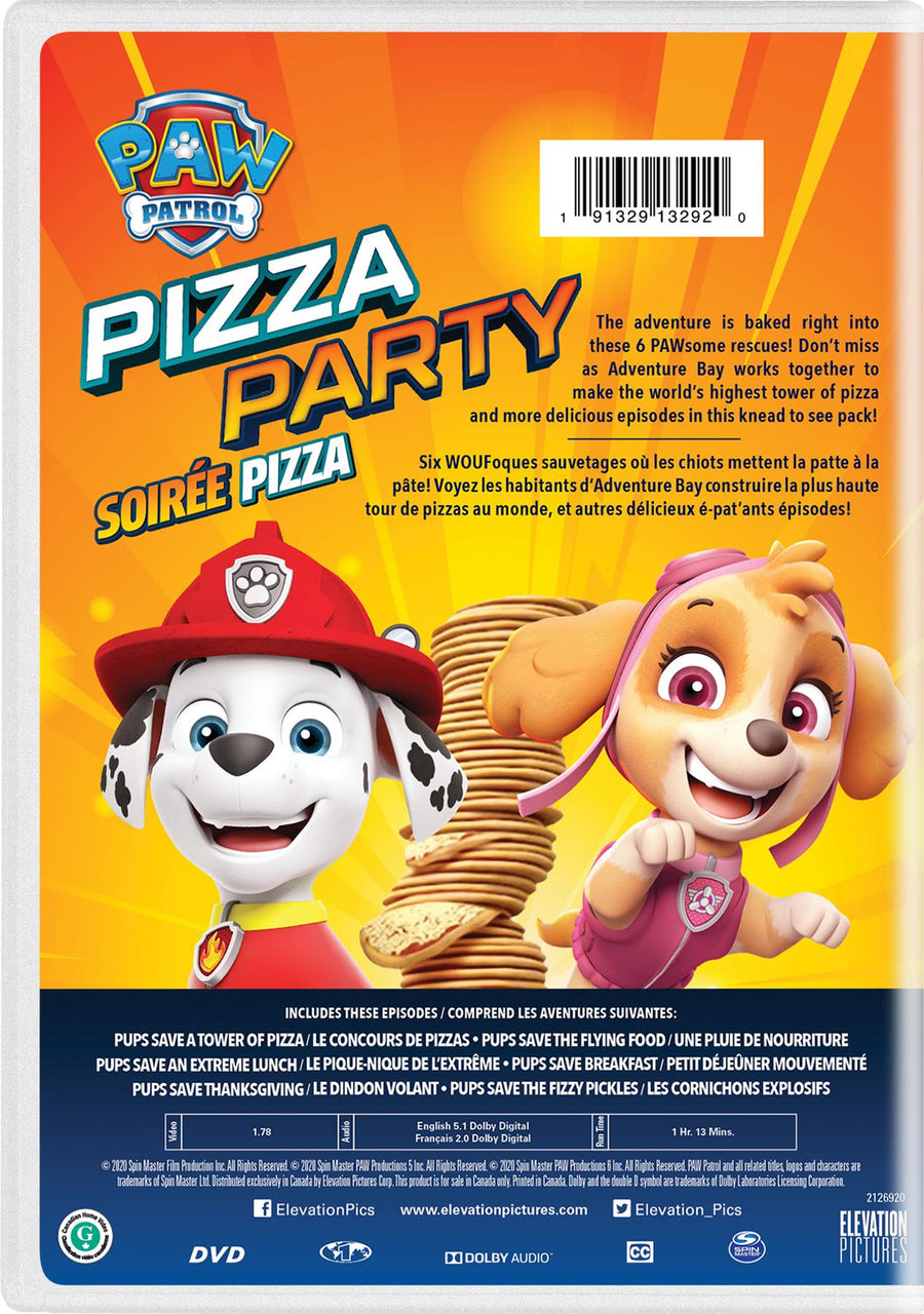 PAW Patrol: Pizza Party [DVD]