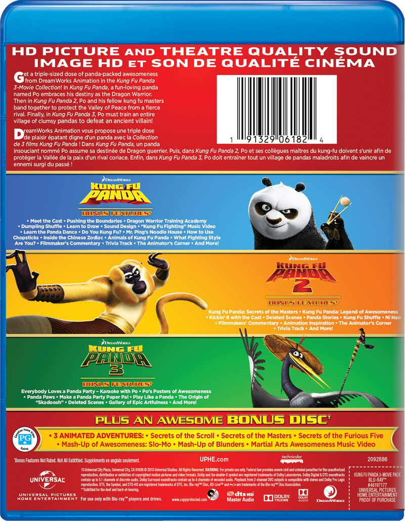 Kung Fu Panda: 3-Movie Collection [Blu-Ray]